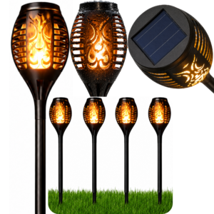 4x Lampa ogrodowa LED pochodnia solarna