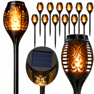 12x Lampa ogrodowa LED pochodnia solarna