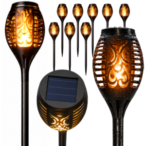 8x Lampa ogrodowa LED pochodnia solarna